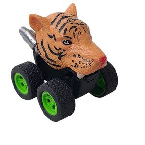 Mini Tiger Head Monster Truck Pull Back Friction Animal Toy Car
